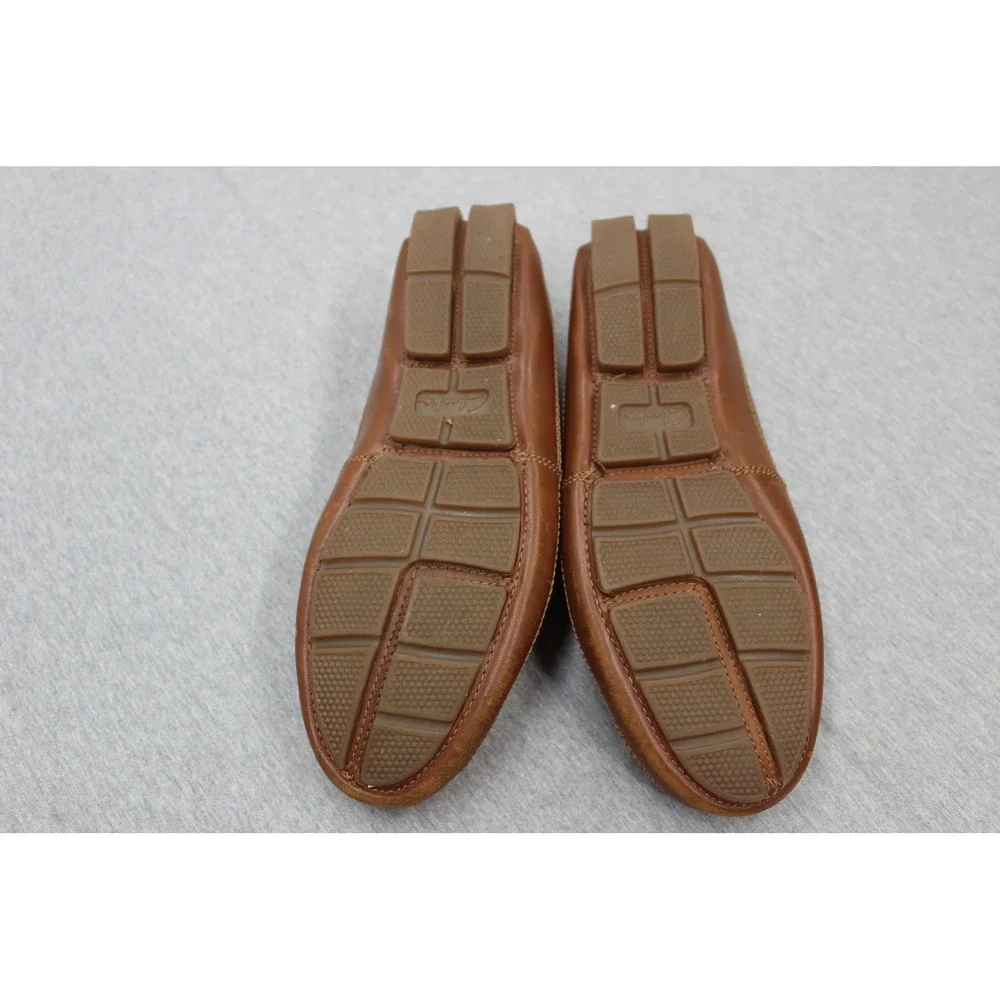 Clarks Loafers Mens 10 Dark Tan Markman Way Penny Driver Leather Extreme Comfort